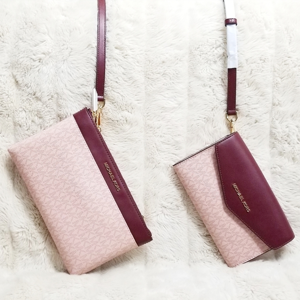 🚫SOLD🚫NWT 3 PC MK LEATHER CARRY ALL BAG SET - Picture 7 of 8